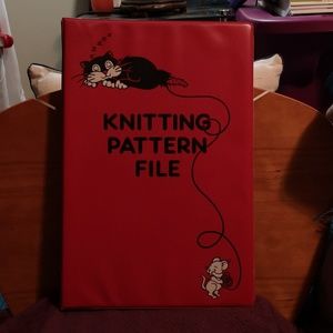 Vintage Knitting Pattern File Book with Patterns w Room for Additional Patterns
